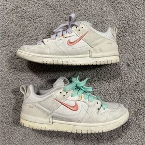 Nike Sneakers with Pink and Teal Accents